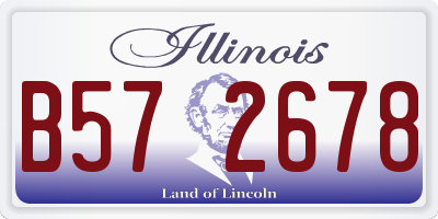 IL license plate B572678