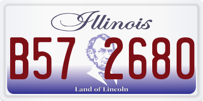 IL license plate B572680