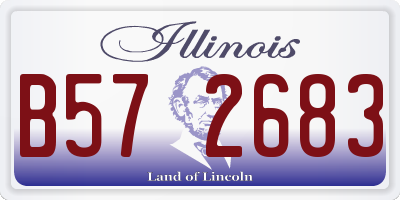 IL license plate B572683