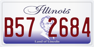 IL license plate B572684