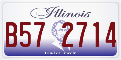 IL license plate B572714