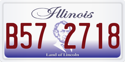 IL license plate B572718