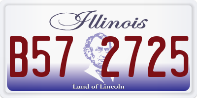 IL license plate B572725