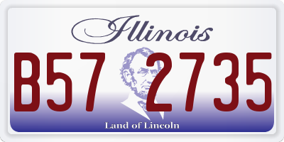 IL license plate B572735
