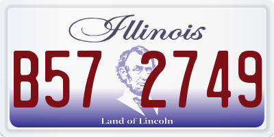 IL license plate B572749