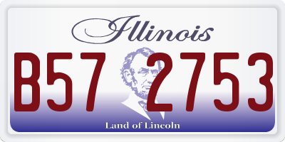 IL license plate B572753