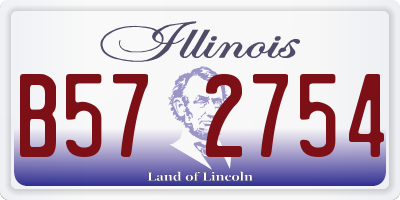 IL license plate B572754