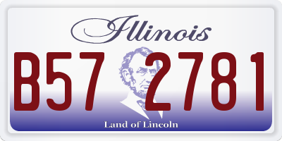 IL license plate B572781