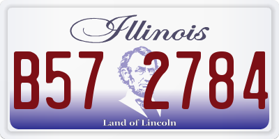 IL license plate B572784
