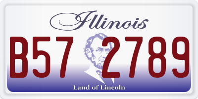 IL license plate B572789