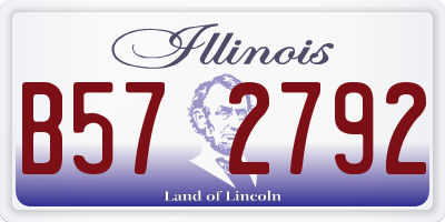 IL license plate B572792