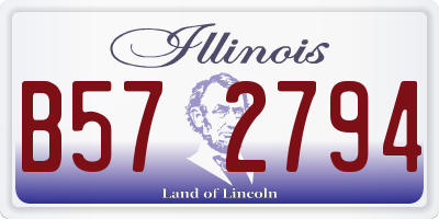 IL license plate B572794