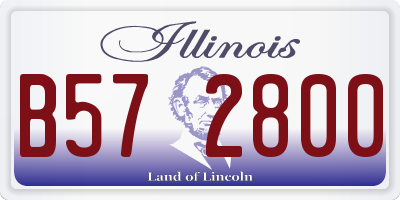 IL license plate B572800