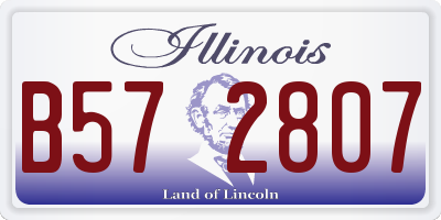 IL license plate B572807