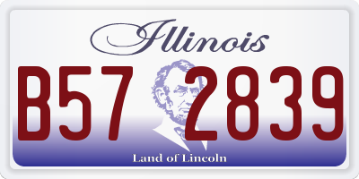 IL license plate B572839
