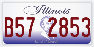 IL license plate B572853