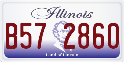 IL license plate B572860