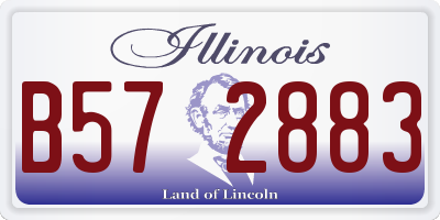 IL license plate B572883
