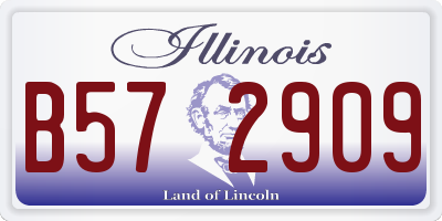IL license plate B572909