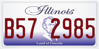IL license plate B572985