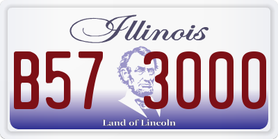 IL license plate B573000