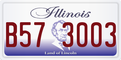 IL license plate B573003