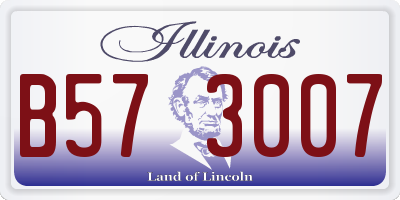 IL license plate B573007