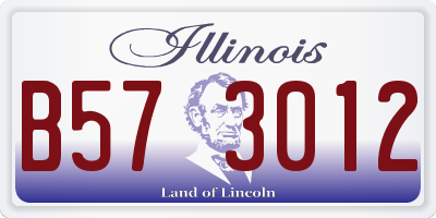IL license plate B573012