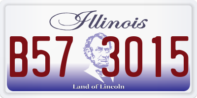 IL license plate B573015