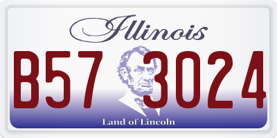 IL license plate B573024