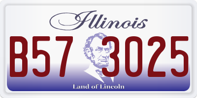 IL license plate B573025