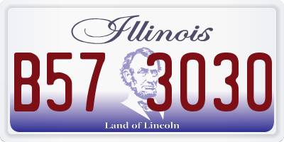IL license plate B573030