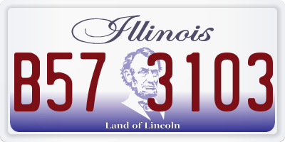 IL license plate B573103