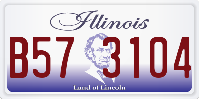 IL license plate B573104