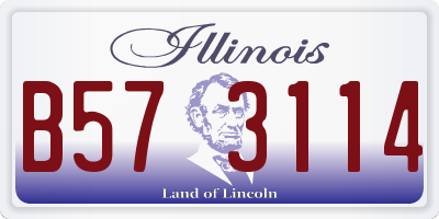 IL license plate B573114