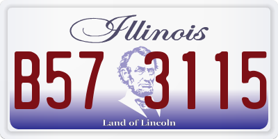 IL license plate B573115
