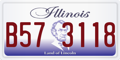 IL license plate B573118