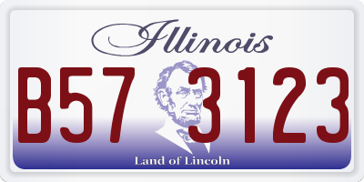IL license plate B573123