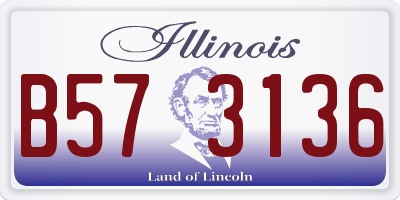 IL license plate B573136