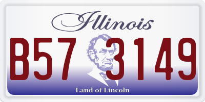 IL license plate B573149