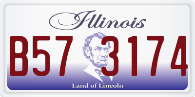 IL license plate B573174