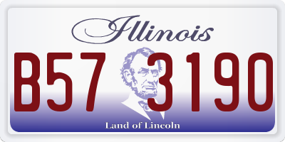 IL license plate B573190