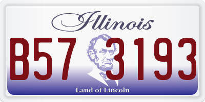 IL license plate B573193