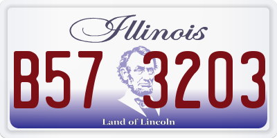 IL license plate B573203