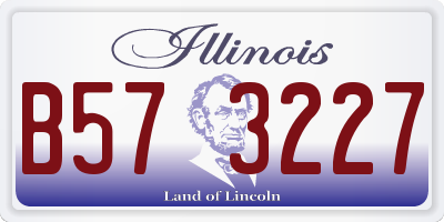 IL license plate B573227