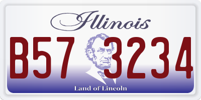 IL license plate B573234