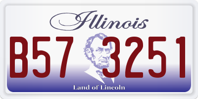 IL license plate B573251
