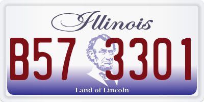 IL license plate B573301