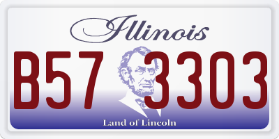 IL license plate B573303