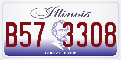 IL license plate B573308